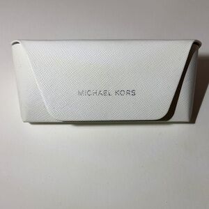 Michael Kors Textured White Eyewear Case